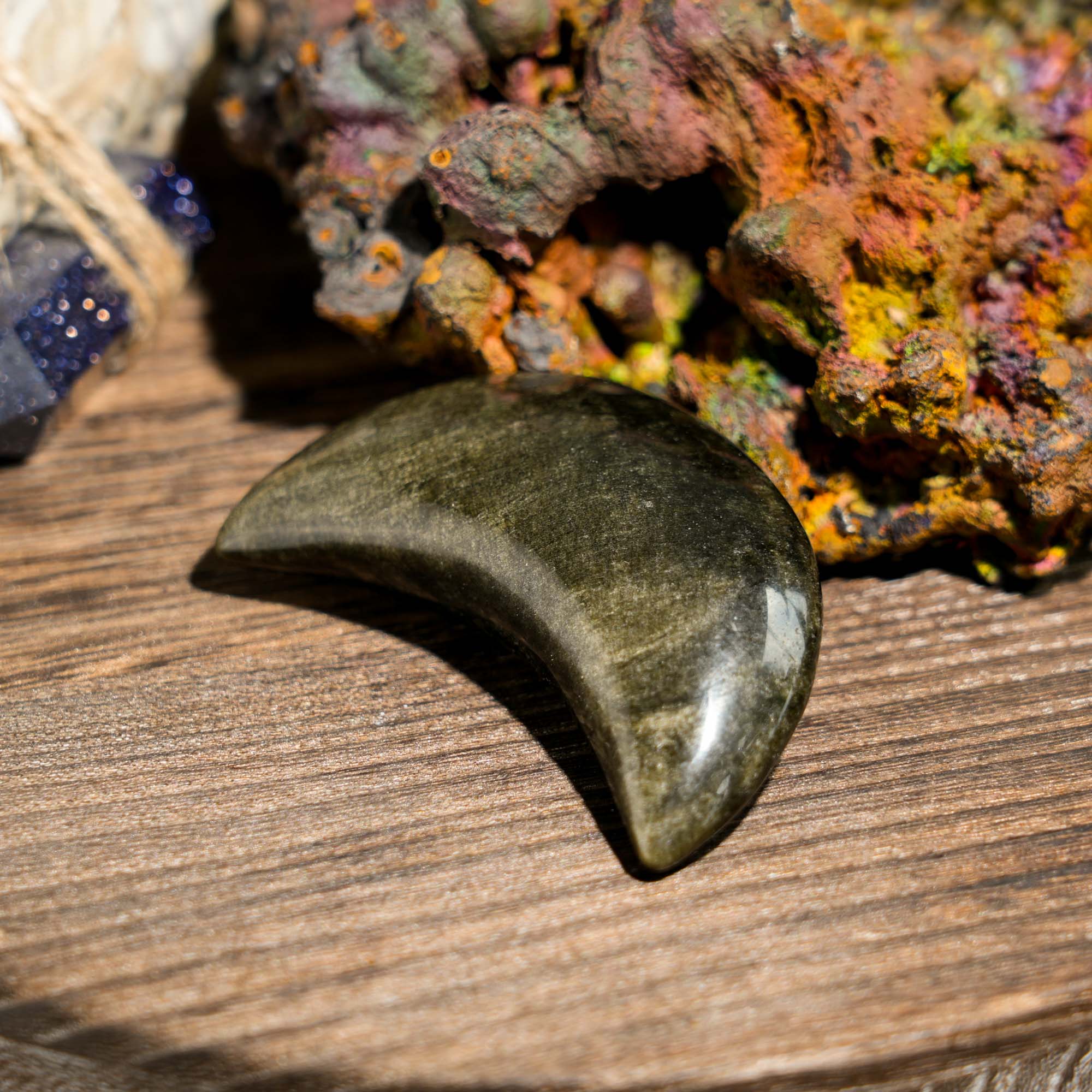 Golden Obsidian Moon - helmsman - crystal