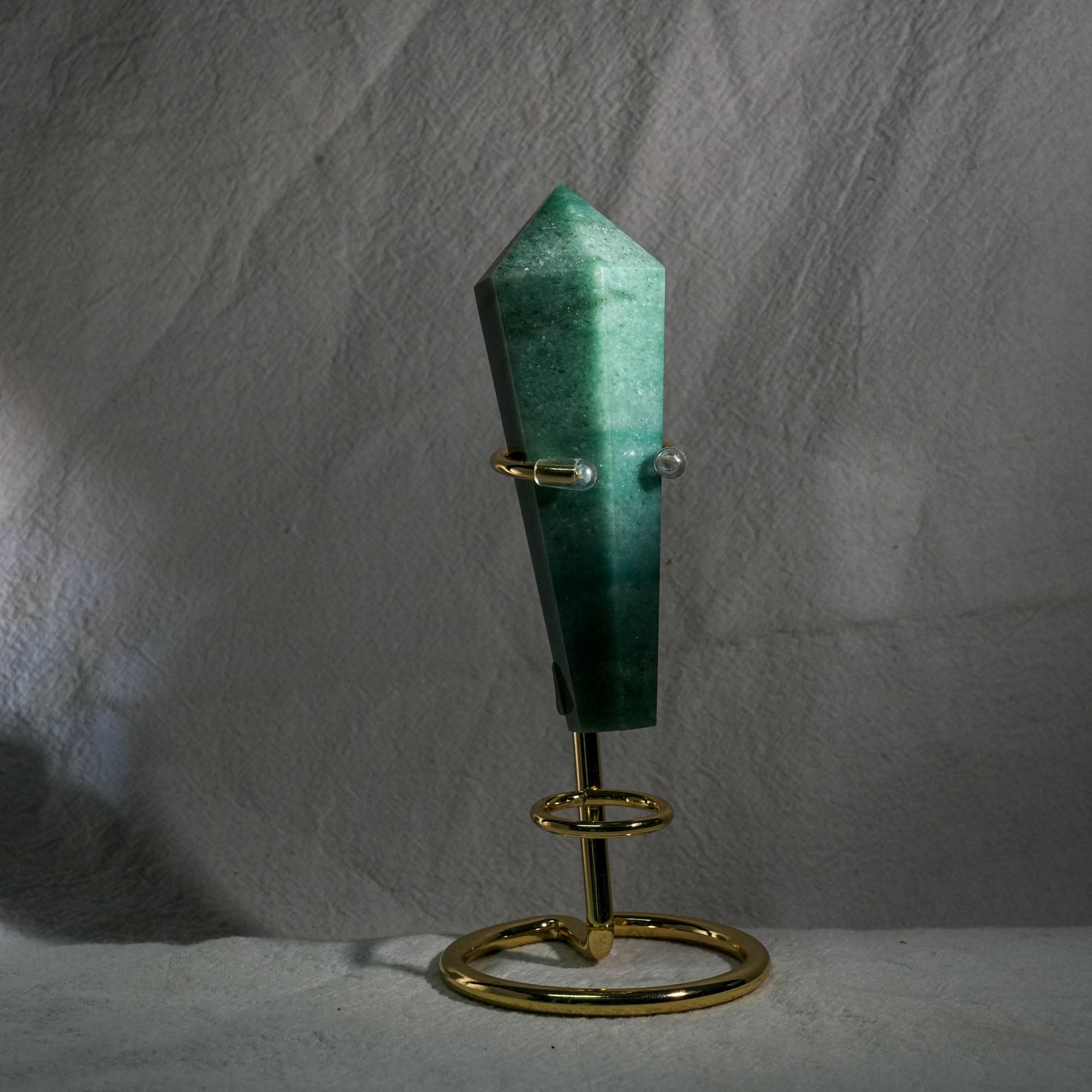 Green Aventurine Wand Ornament - helmsman - crystal