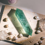 Green Fluorite Double Terminated Point - helmsman - crystal