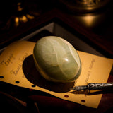Green Moonstone Palm Stone - helmsman - crystal