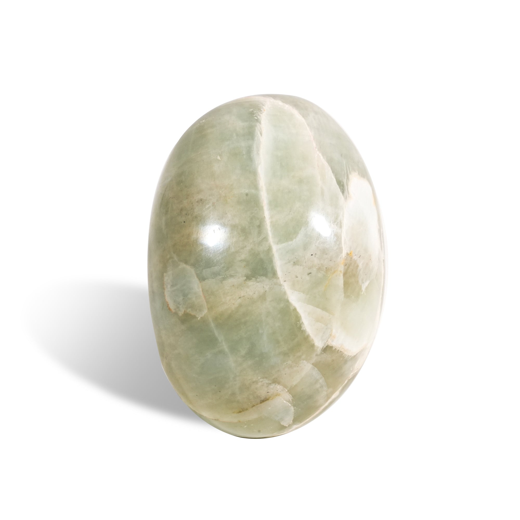 Green Moonstone Palm Stone - helmsman - crystal