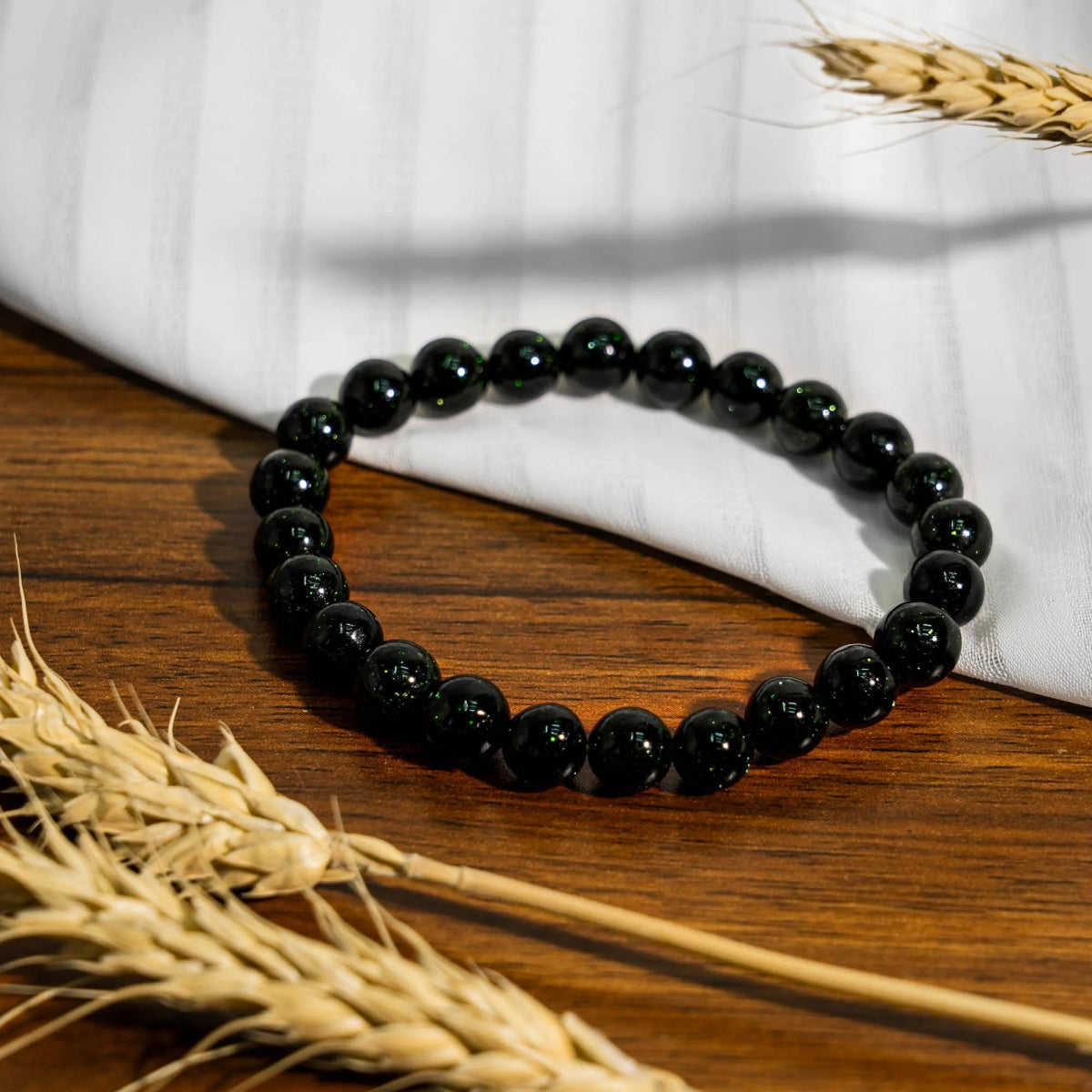 Green Sandstone Bracelet - helmsman - crystal