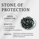 Green Sandstone Bracelet - helmsman - crystal