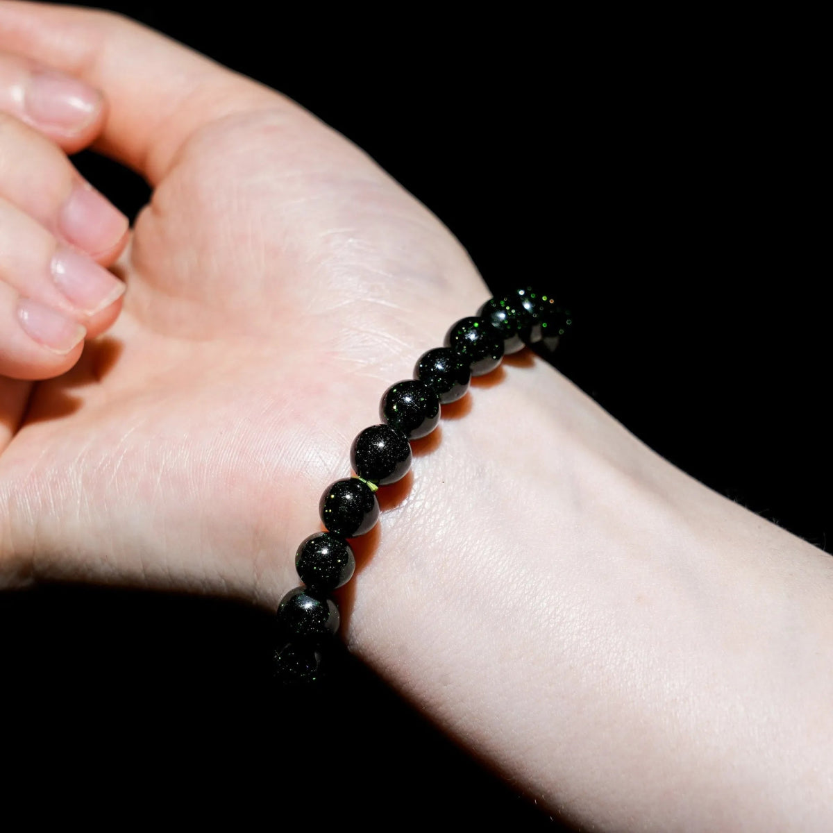 Green Sandstone Bracelet - helmsman - crystal