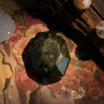 Green Serpentine Palm Stone - helmsman - crystal