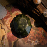 Green Serpentine Palm Stone - helmsman - crystal