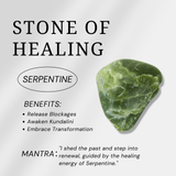 Green Serpentine Palm Stone - helmsman - crystal