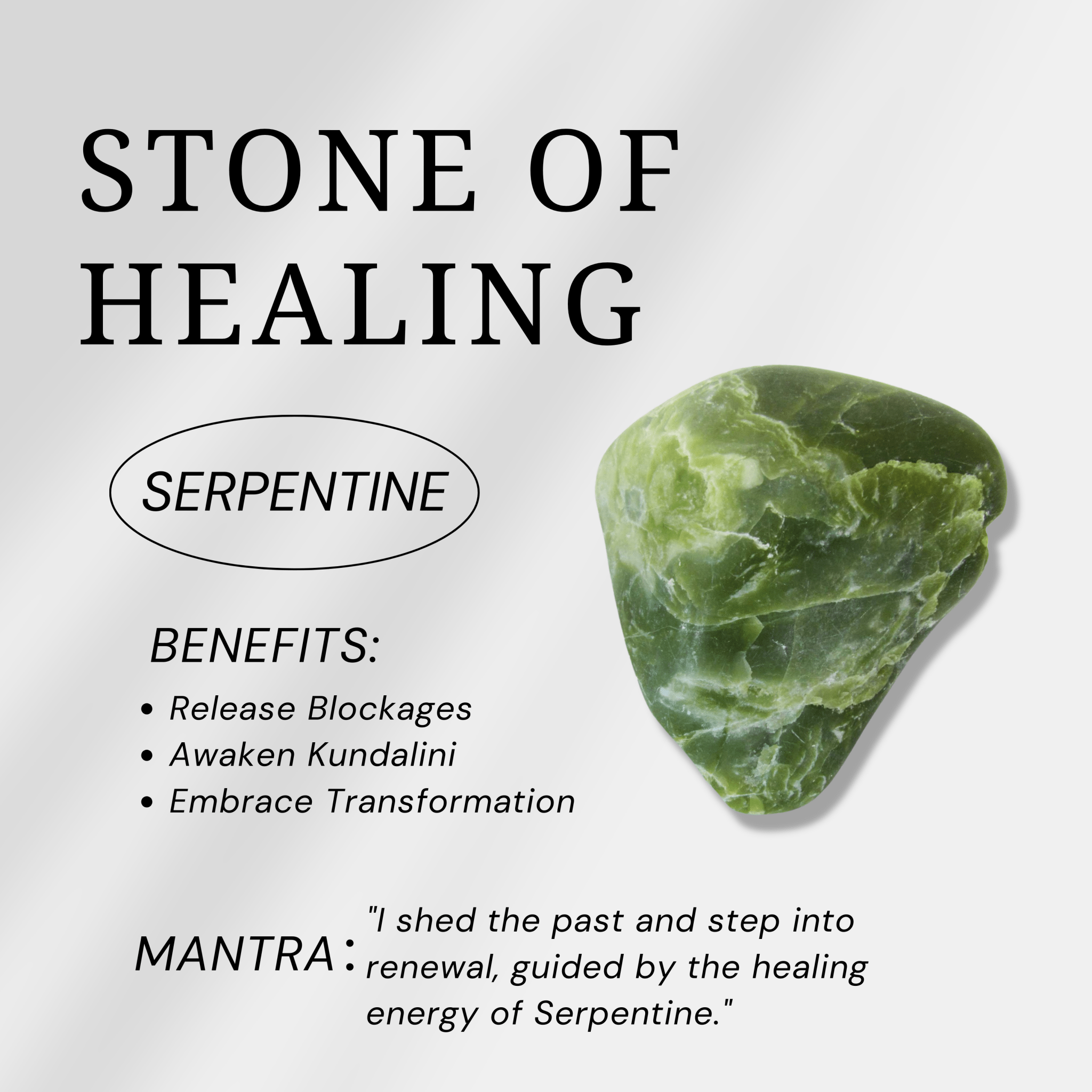 Green Serpentine Palm Stone - helmsman - crystal