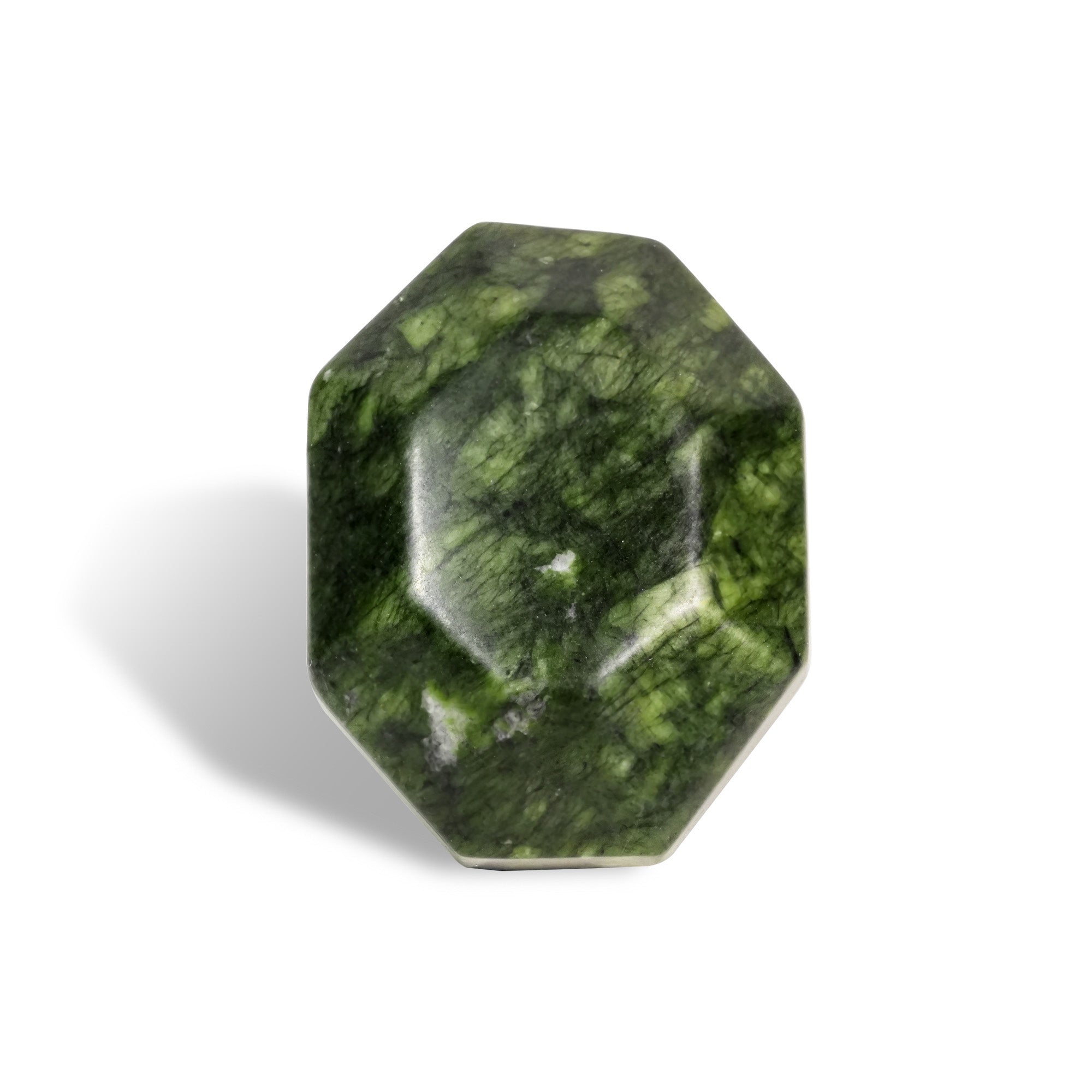 Green Serpentine Palm Stone - helmsman - crystal
