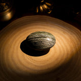 Green Zebra Jasper Palm Stone - helmsman - crystal