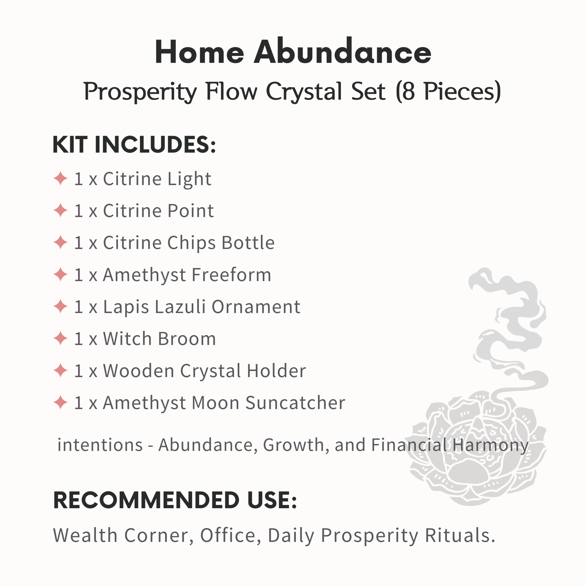 Home Abundance Crystal Ritual Set - helmsman - crystal
