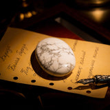 Howlite Palm Stone - helmsman - crystal