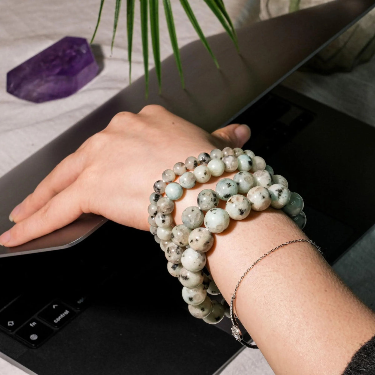 Kiwi Jasper Bracelet - helmsman - crystal