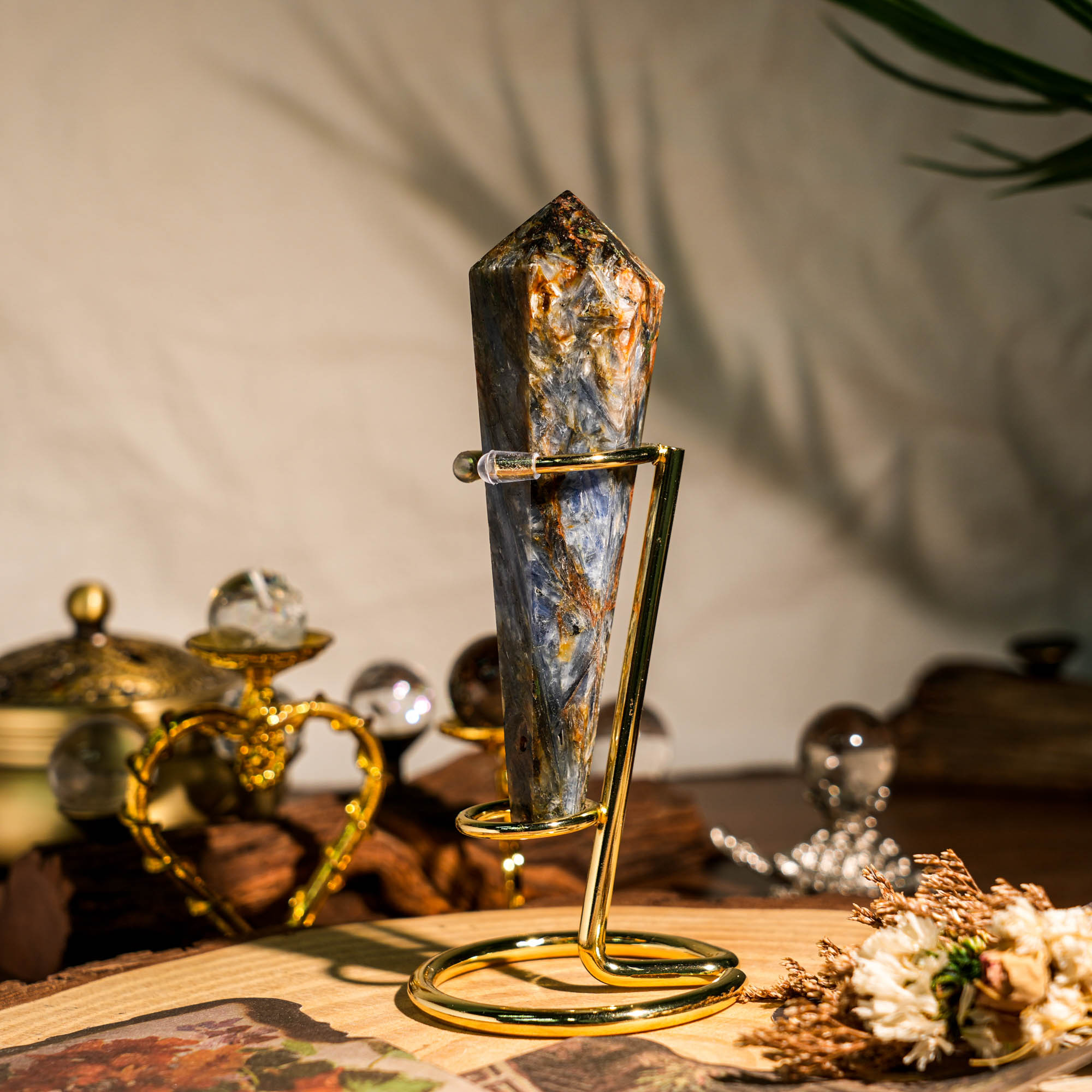 Kyanite Wand Ornament - helmsman - crystal