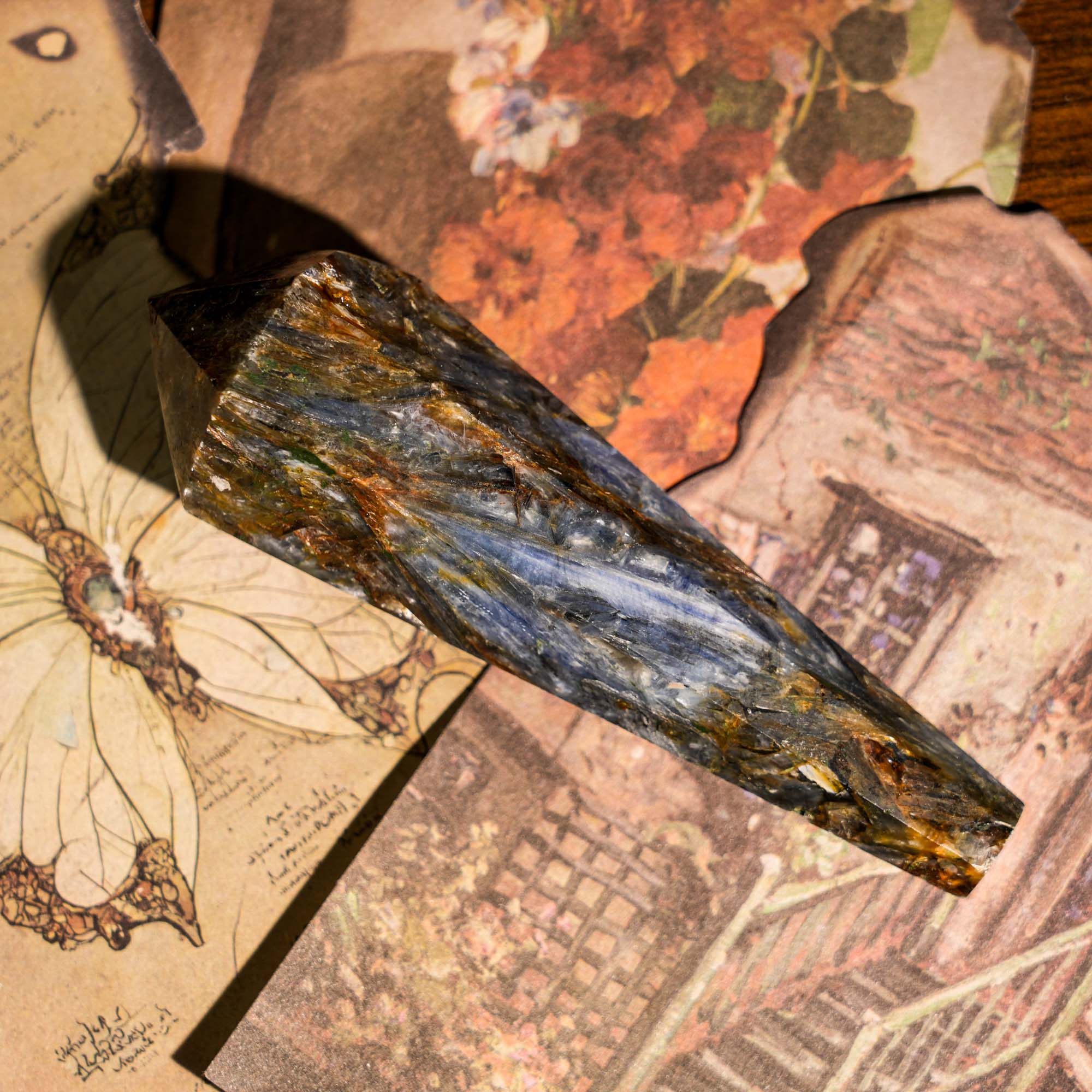 Kyanite Wand Ornament - helmsman - crystal