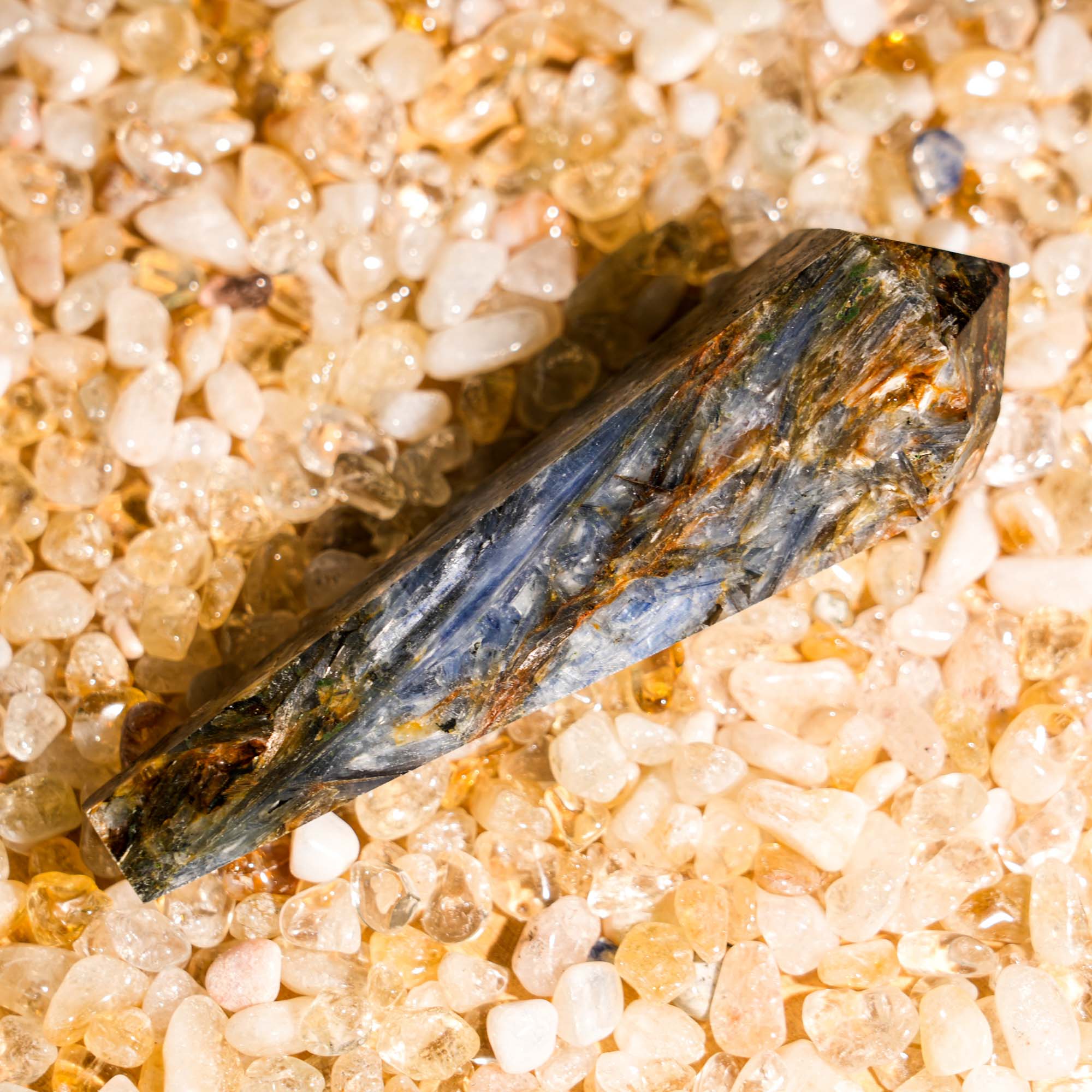 Kyanite Wand Ornament - helmsman - crystal