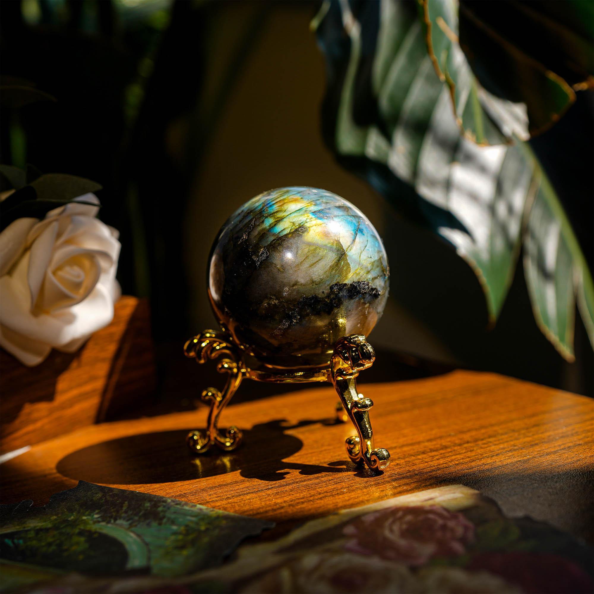 Labradorite Sphere - helmsman - crystal