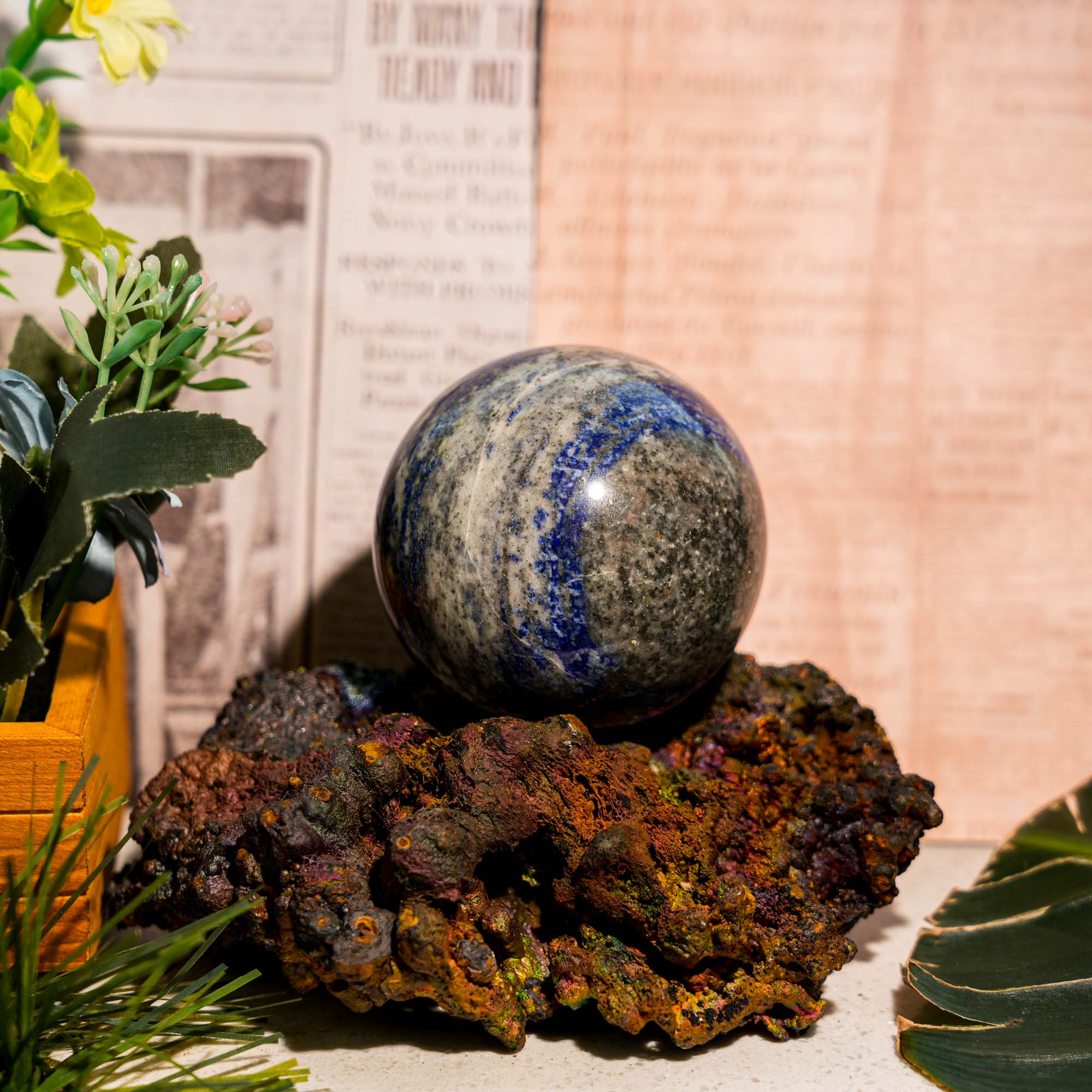 Lapis Lazuli Sphere - helmsman - crystal