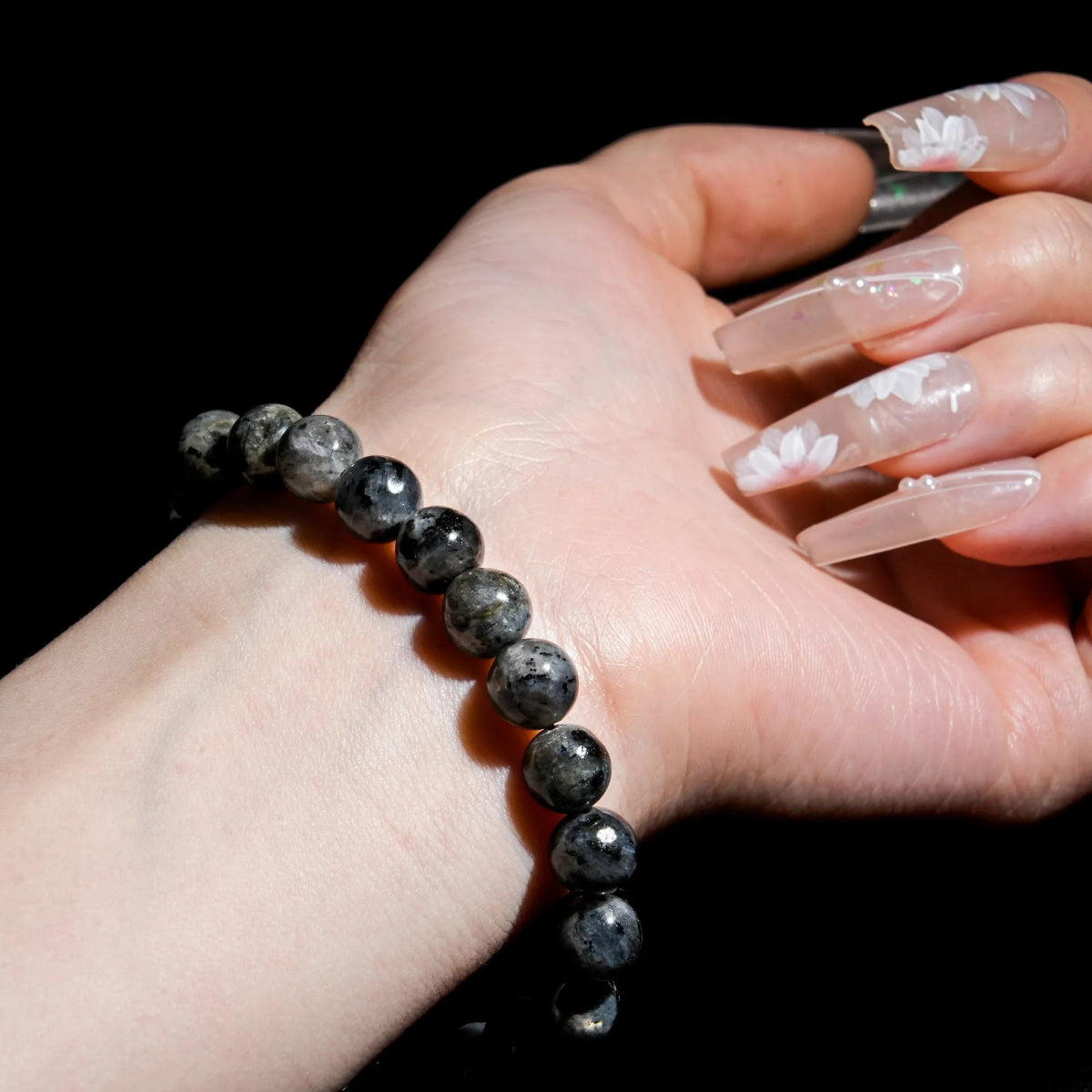 Larvikite Bracelet - helmsman - crystal