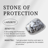 Larvikite Bracelet - helmsman - crystal