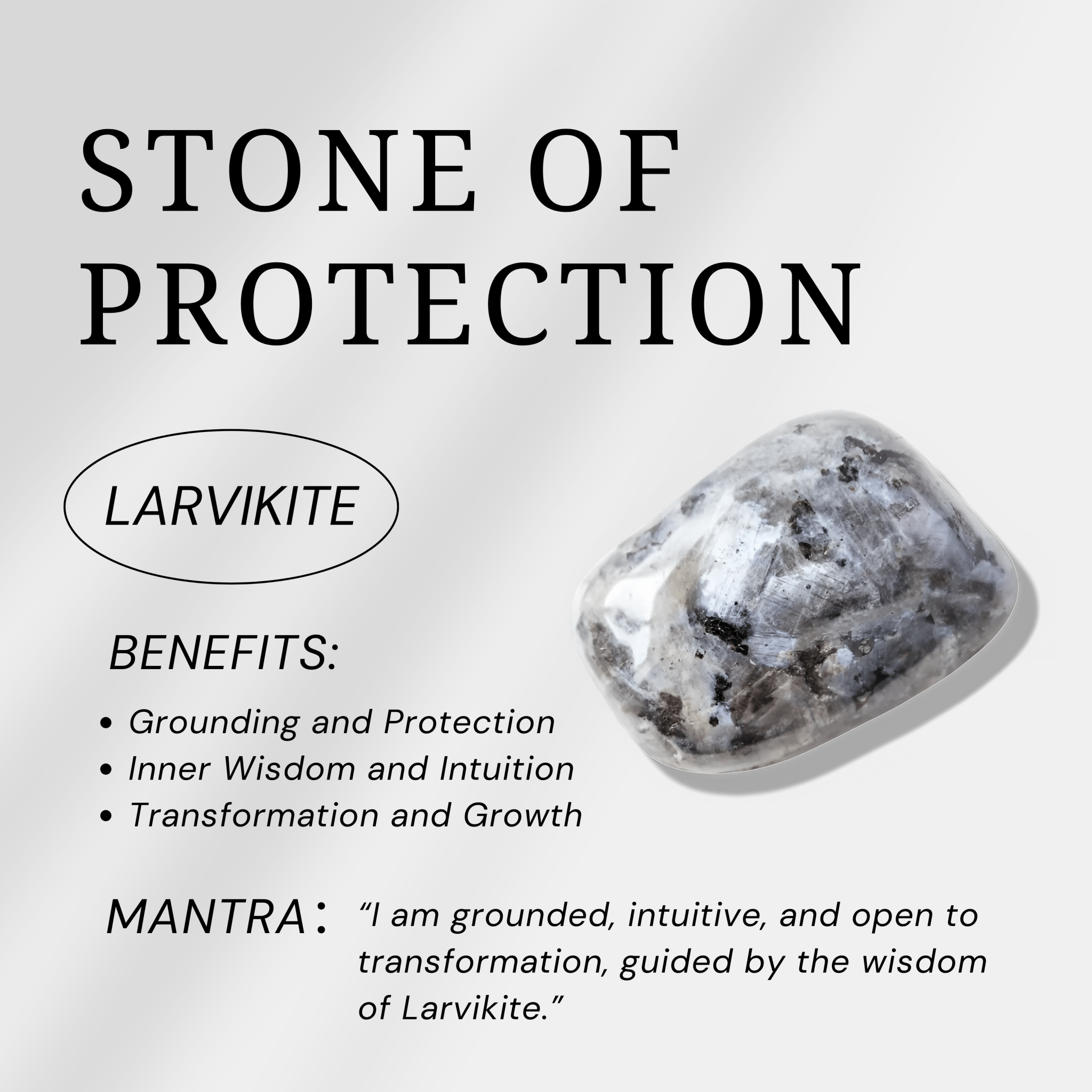 Larvikite Bracelet - helmsman - crystal