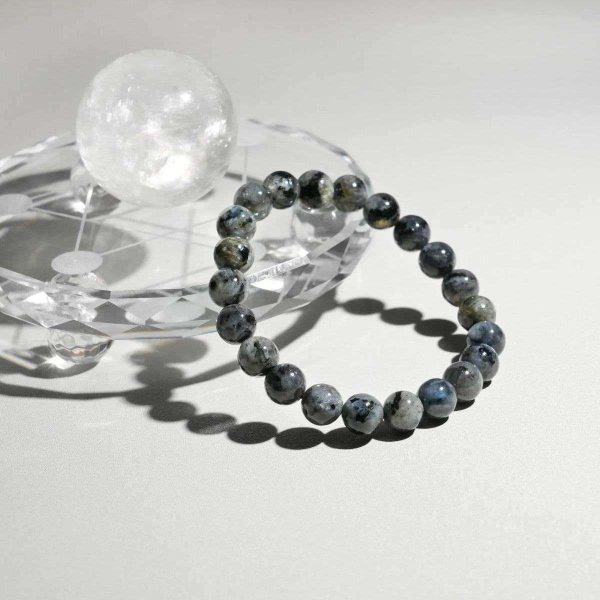 Larvikite Bracelet - helmsman - crystal