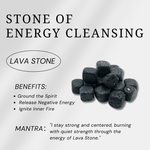 Lava Stone Bracelet - helmsman - crystal