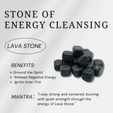 Lava Stone Bracelet - helmsman - crystal