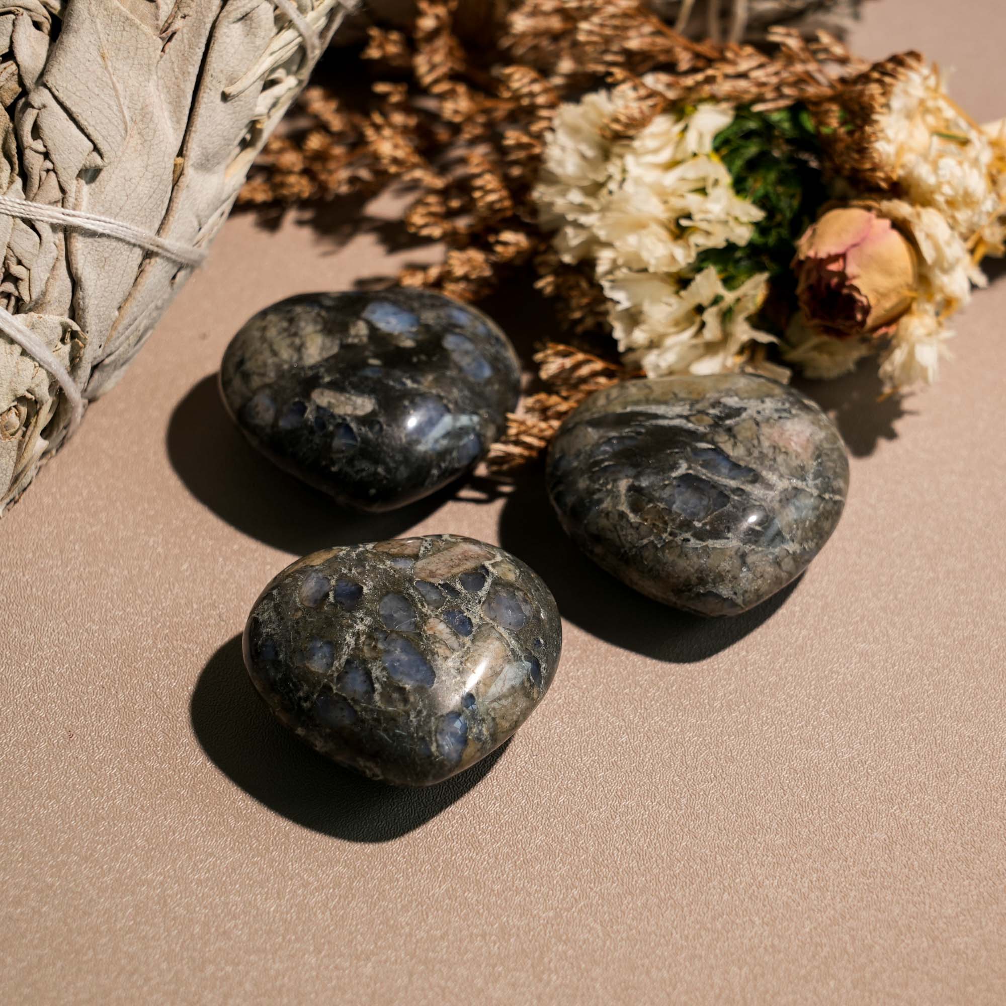 Llanite Mini Heart Set - helmsman - crystal