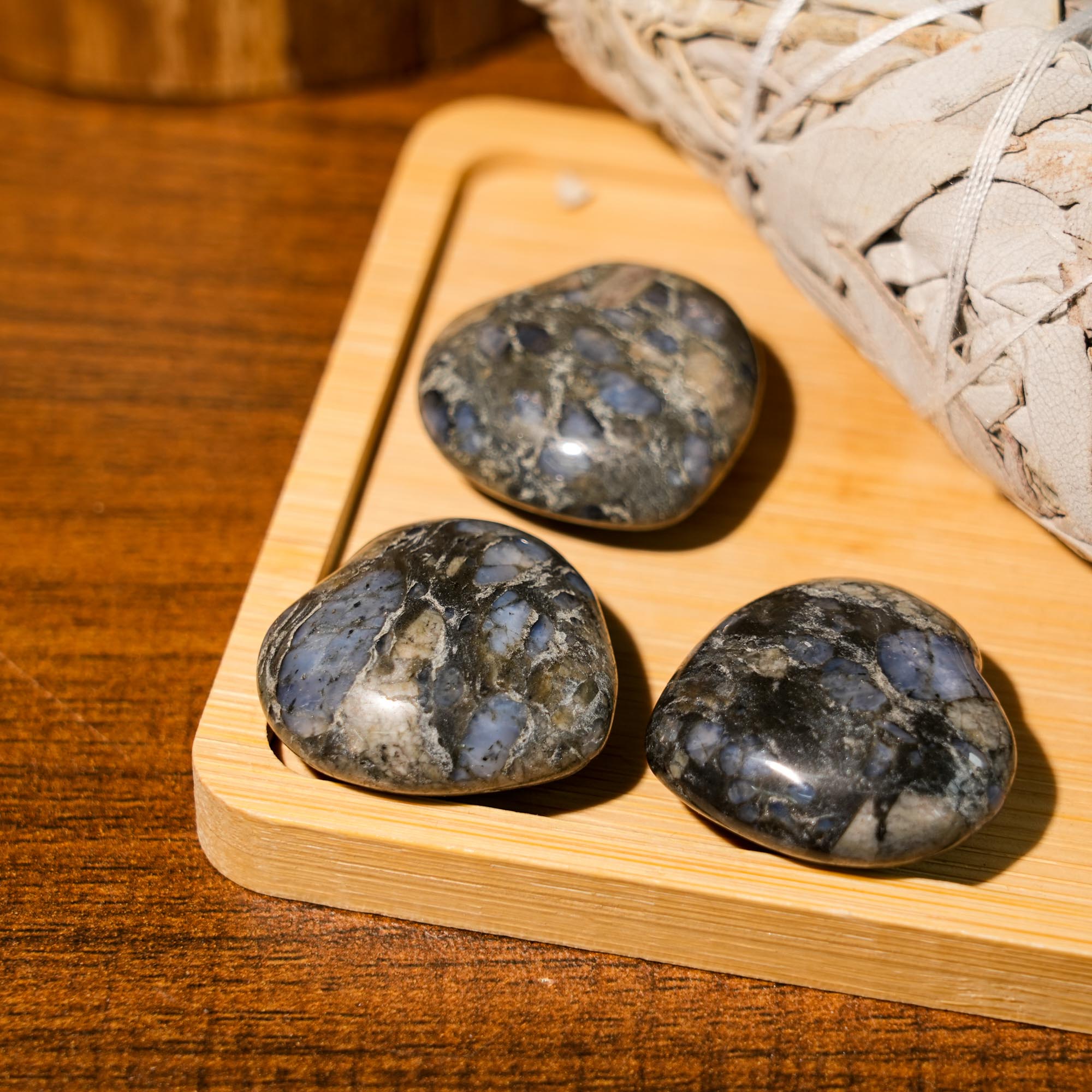 Llanite Mini Heart Set - helmsman - crystal