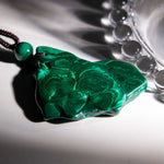 Malachite Slice Pendant Necklace - helmsman - crystal