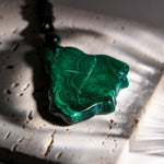 Malachite Slice Pendant Necklace - helmsman - crystal