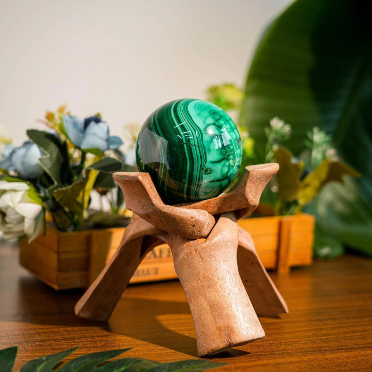 Malachite Sphere - helmsman - crystal