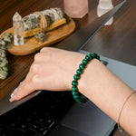 Malachite Stone Bracelet - helmsman - crystal