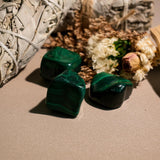 Malachite Tumbled Stone Set - helmsman - crystal