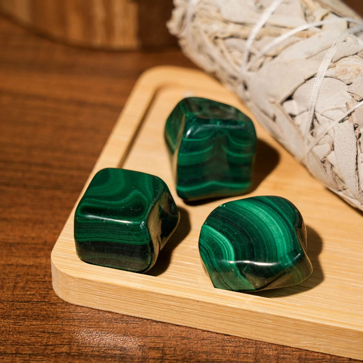 Malachite Tumbled Stone Set - helmsman - crystal