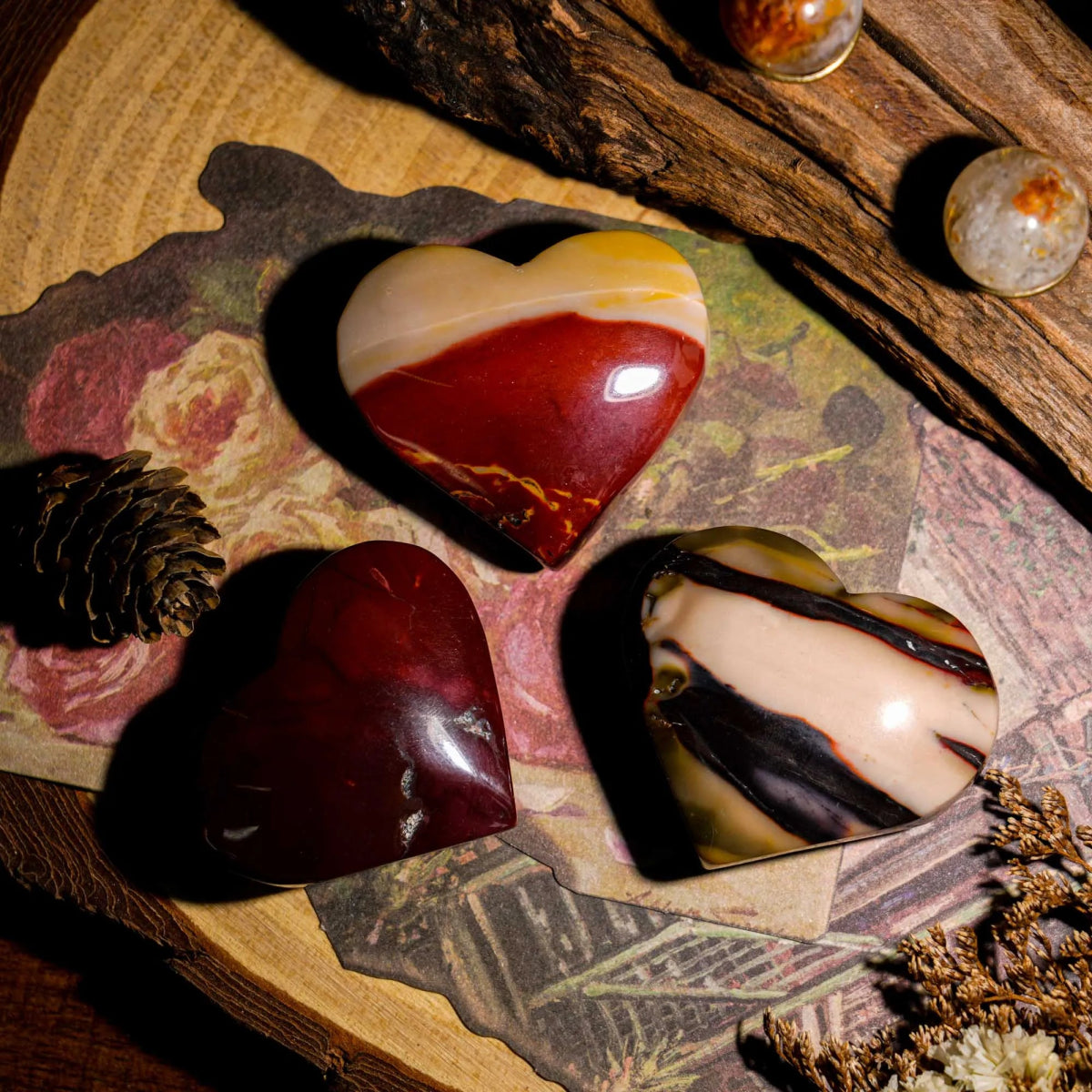 Mookaite Jasper Heart - helmsman - crystal