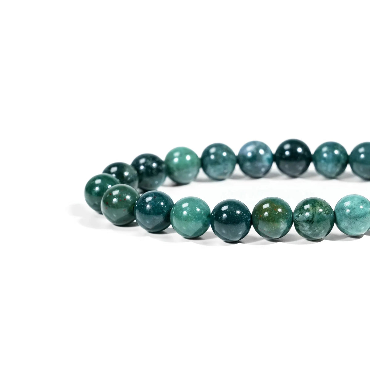 Moss Agate Bracelet - helmsman - crystal
