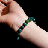 Moss Agate Bracelet - helmsman - crystal