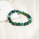 Moss Agate Bracelet - helmsman - crystal