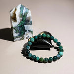Moss Agate Bracelet - helmsman - crystal