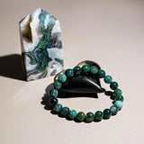 Moss Agate Bracelet - helmsman - crystal