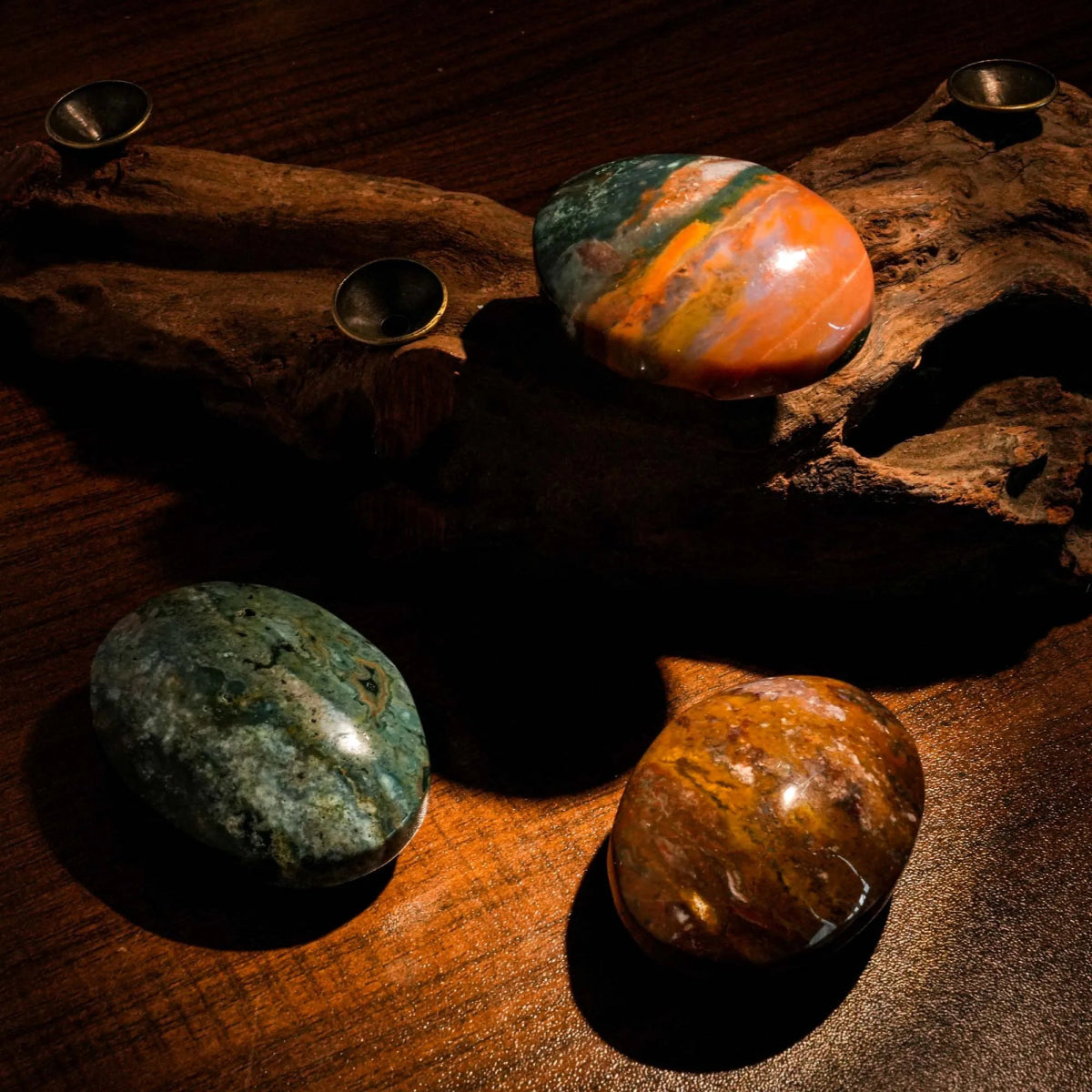 Ocean Jasper Palm Stone - helmsman - crystal