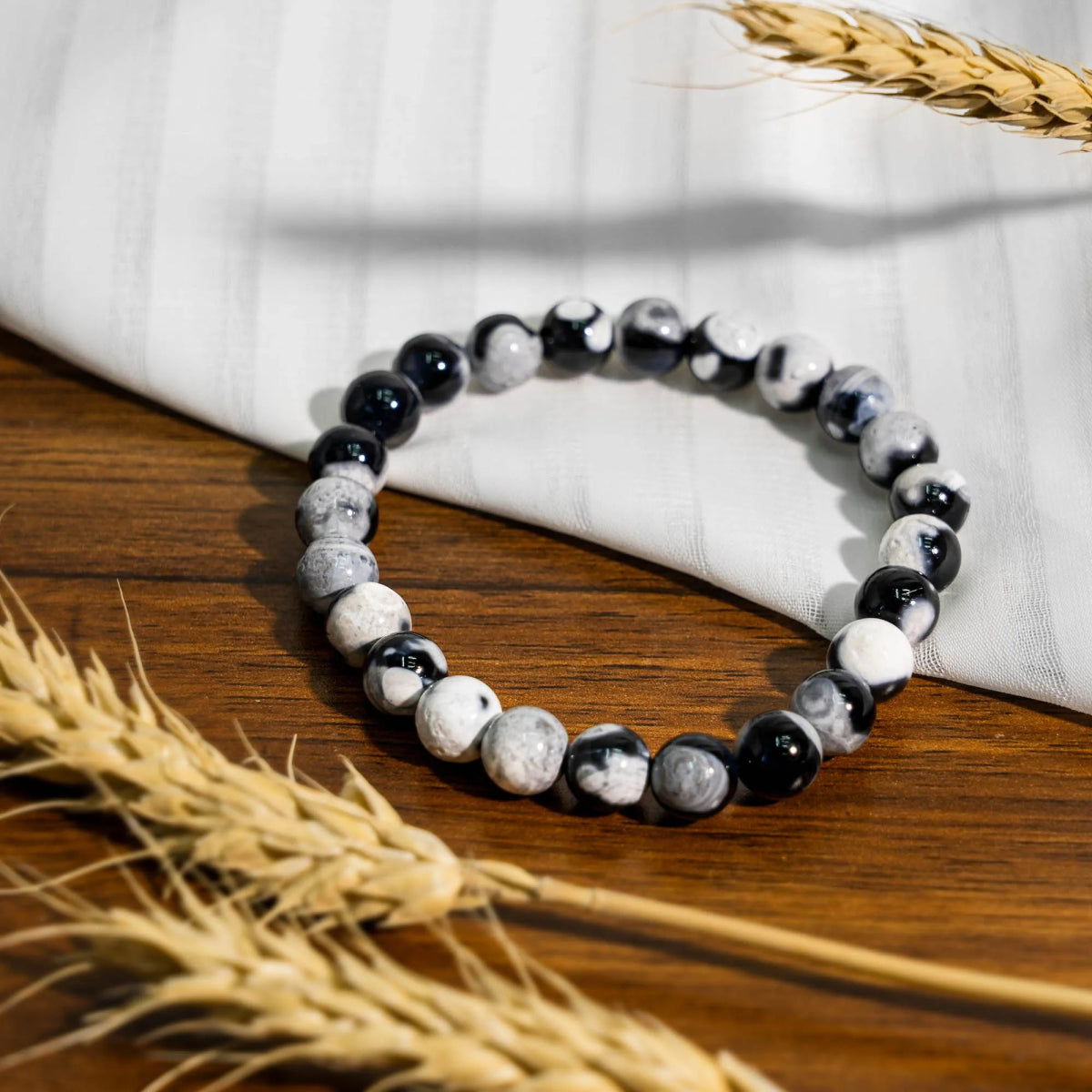 Orca Agate Bracelet - helmsman - crystal