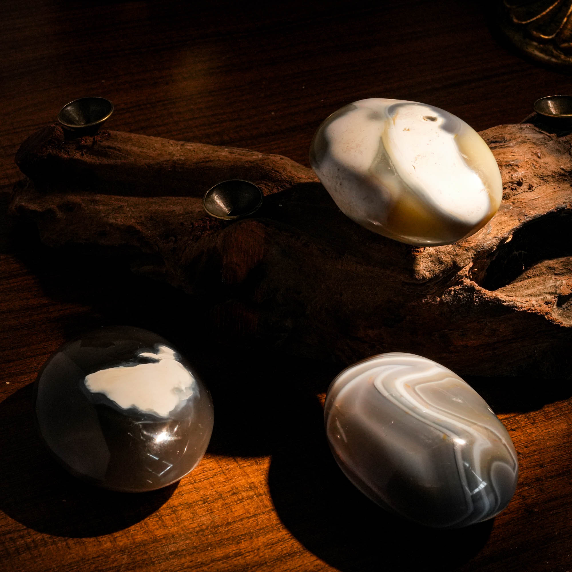 Orca Agate Palm Stone - helmsman - crystal