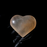 Peach Selenite Heart - helmsman - crystal