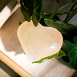 Peach Selenite Heart - helmsman - crystal