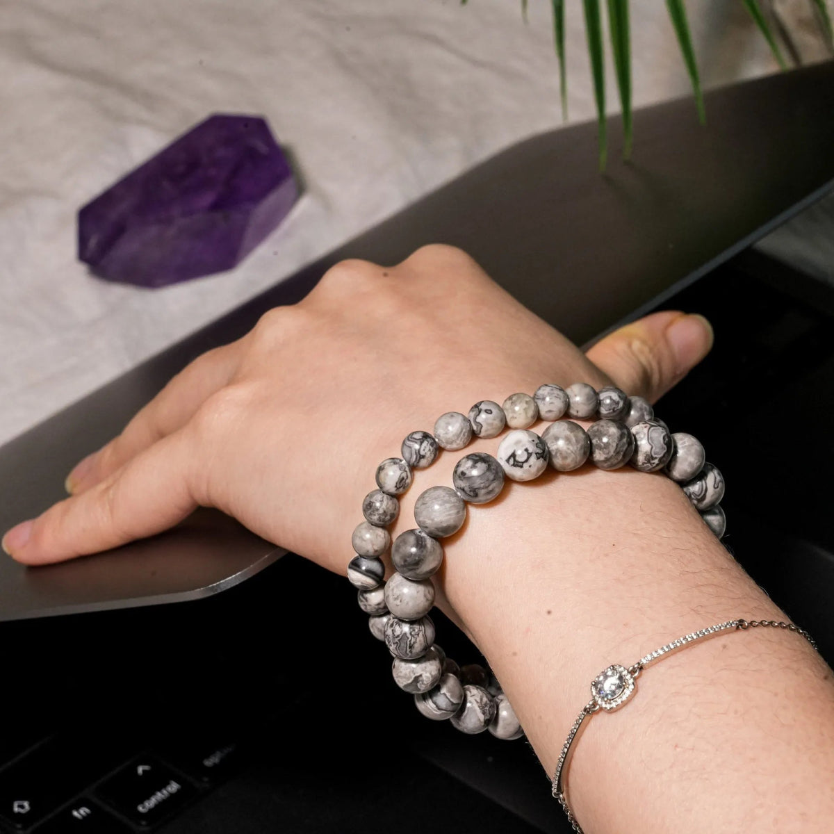 Picasso Jasper Bracelet - helmsman - crystal