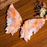 Pink Agate Butterfly Ornament - helmsman - crystal