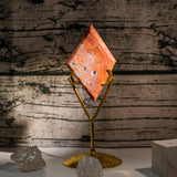 Pink Agate Diamond Ornament - helmsman - crystal